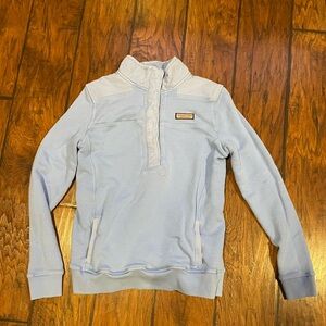 Vineyard Vines Light Blue XS Button-Up Quarter Sweatshirt